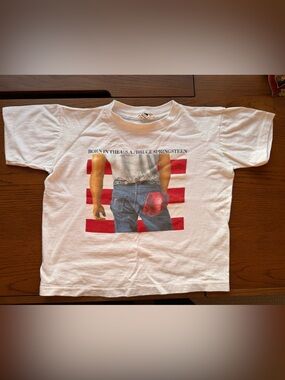 RARE Single-Stitch Vintage Baby Tee - Bruce Springsteen USA